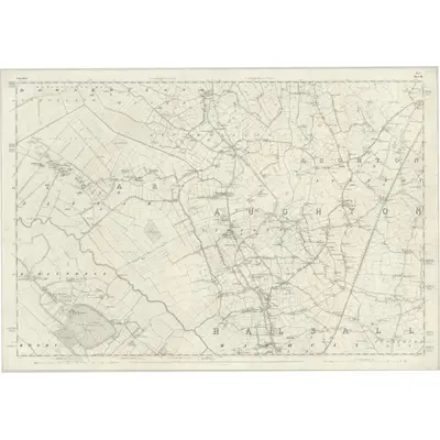 1845 Map of Lancashire 91, 1849 Print