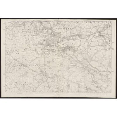1844 Map of Lancashire 95, 1850 Print