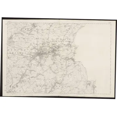 1844 Map of Lancashire 97, 1848 Print