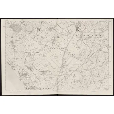 1845 Map of Lancashire 99, 1850 Print