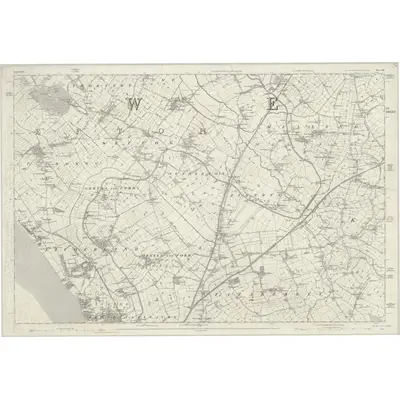1845 Map of Lancashire 99, 1850 Print