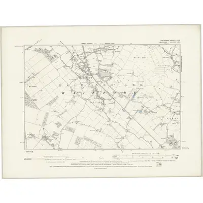 1892 Map of Lancashire C.NE, 1894 Print