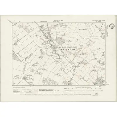1925 Map of Lancashire C.NE, 1933 Print
