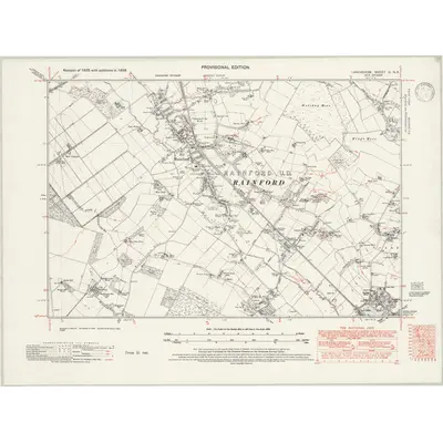 1938 Map of Lancashire C.NE, 1946 Print