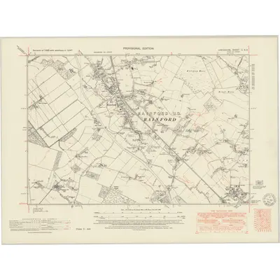 1947 Map of Lancashire C.NE, 1951 Print