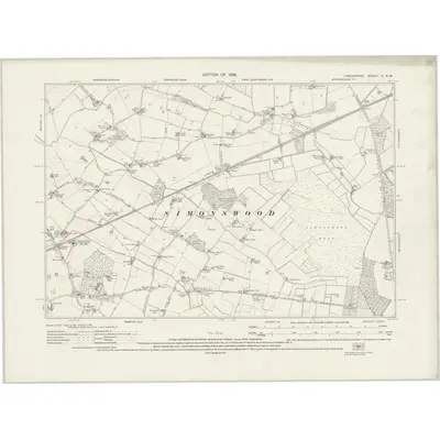 1925 Map of Lancashire C.NW, 1928 Print
