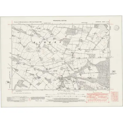 1939 Map of Lancashire C.SW, 1947 Print