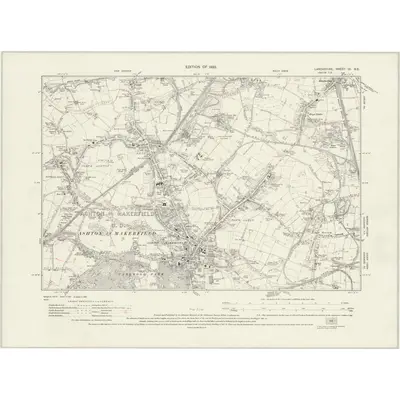 1926 Map of Lancashire CI.NE, 1929 Print