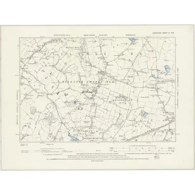 1892 Map of Lancashire CI.NW, 1894 Print