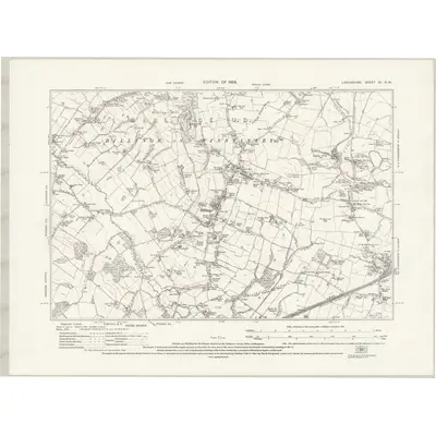 1925 Map of Lancashire CI.NW, 1931 Print