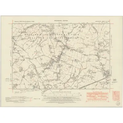 1948 Map of Lancashire CI.NW, 1951 Print