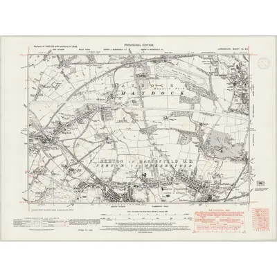 1938 Map of Lancashire CI.SE, 1947 Print