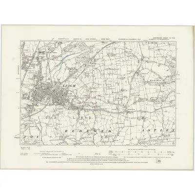 1888 Map of Lancashire CII.NE, 1894 Print