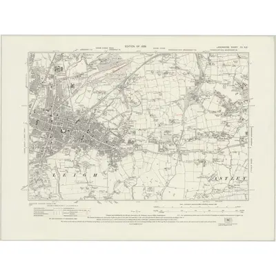 1926 Map of Lancashire CII.NE, 1929 Print