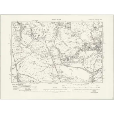 1926 Map of Lancashire CII.NW, 1929 Print