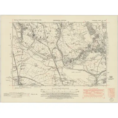 1948 Map of Lancashire CII.NW, 1952 Print