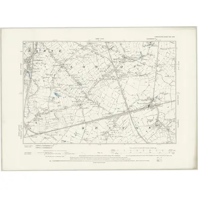 1891 Map of Lancashire CII.SW, 1894 Print