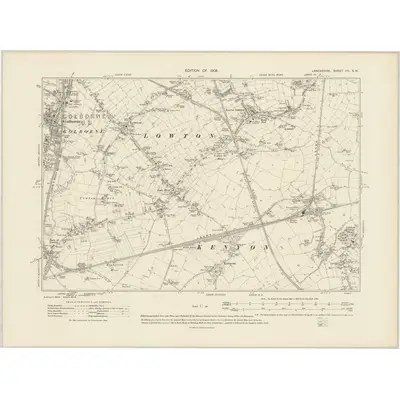 1905 Map of Lancashire CII.SW, 1908 Print