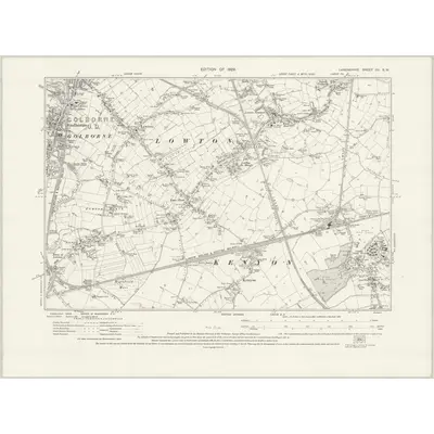 1925 Map of Lancashire CII.SW, 1929 Print