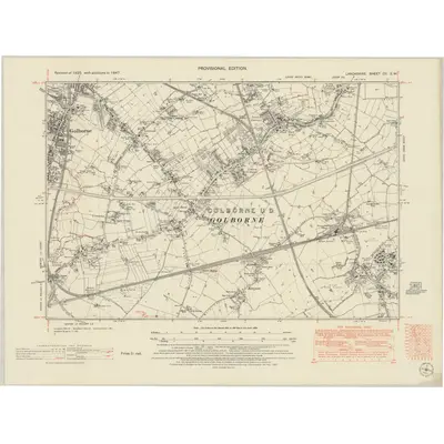 1947 Map of Lancashire CII.SW, 1951 Print