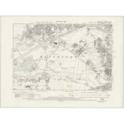 1926 Map of Lancashire CIII.SE, 1930 Print
