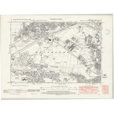 1938 Map of Lancashire CIII.SE, 1946 Print