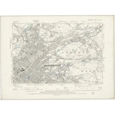 1888 Map of Lancashire CIV.NE, 1891 Print