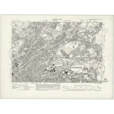 1931 Map of Lancashire CIV.NE, 1936 Print