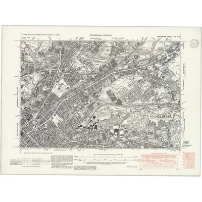 1938 Map of Lancashire CIV.NE, 1947 Print