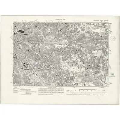 1932 Map of Lancashire CIV.SE, 1938 Print