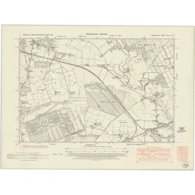 1947 Map of Lancashire CIX.NE, 1951 Print