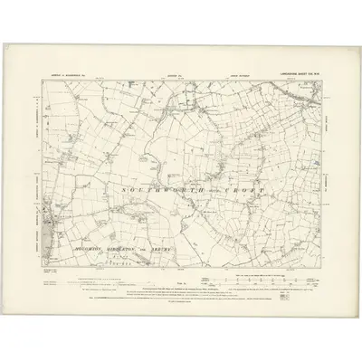 1891 Map of Lancashire CIX.NW, 1894 Print