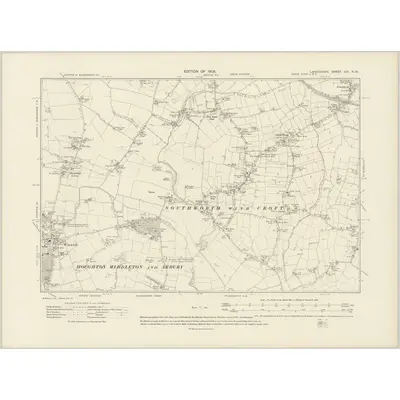 1905 Map of Lancashire CIX.NW, 1908 Print