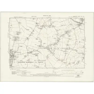 1926 Map of Lancashire CIX.NW, 1929 Print