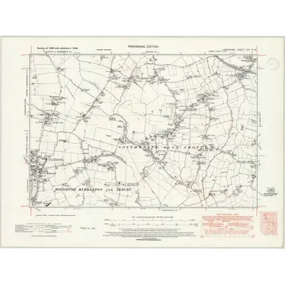1938 Map of Lancashire CIX.NW, 1947 Print