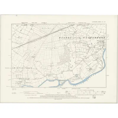 1891 Map of Lancashire CIX.SE, 1894 Print
