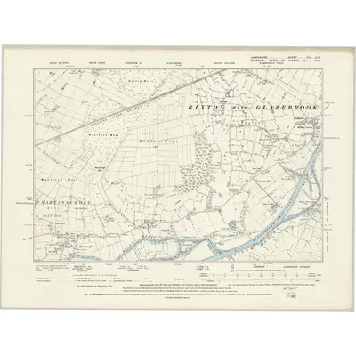 1894 Map of Lancashire CIX.SE, 1896 Print