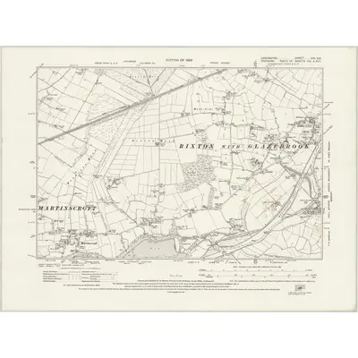 1926 Map of Lancashire CIX.SE, 1929 Print
