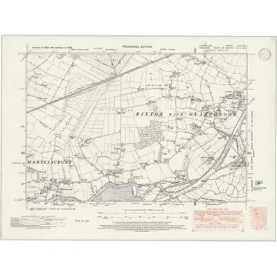 1938 Map of Lancashire CIX.SE, 1947 Print
