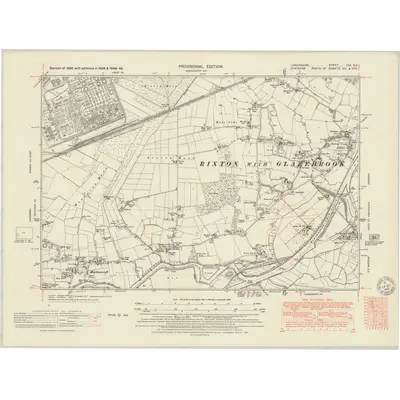 1948 Map of Lancashire CIX.SE, 1951 Print