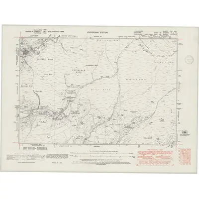 1938 Map of Lancashire CVa.NW, 1947 Print