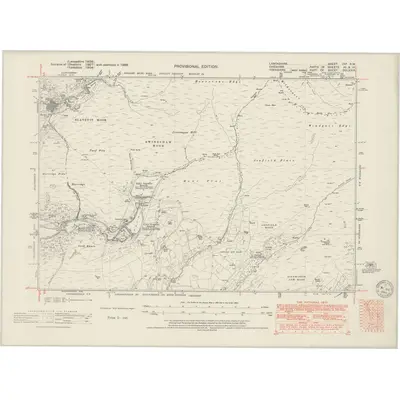 1938 Map of Lancashire CVa.NW, 1949 Print