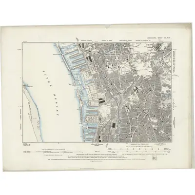 1890 Map of Lancashire CVI.NW, 1894 Print