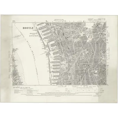 1924 Map of Lancashire CVI.NW, 1928 Print