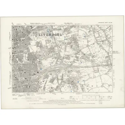 1889 Map of Lancashire CVI.SE, 1895 Print