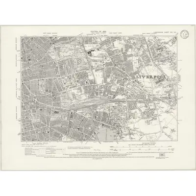 1925 Map of Lancashire CVI.SE, 1933 Print