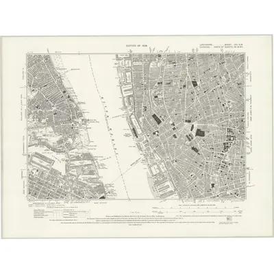 1924 Map of Lancashire CVI.SW, 1928 Print