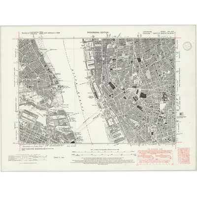 1938 Map of Lancashire CVI.SW, 1946 Print