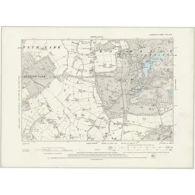 1891 Map of Lancashire CVII.NW, 1894 Print