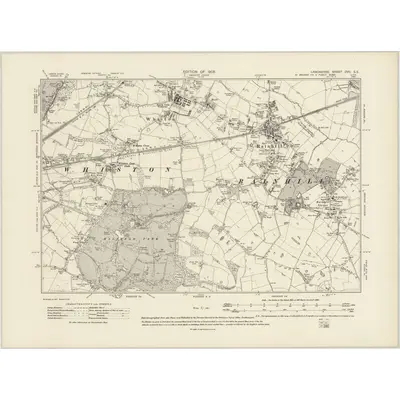 1906 Map of Lancashire CVII.SE, 1908 Print